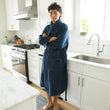 Load image into Gallery viewer, Organic Cotton Extra Heavyweight Terry Long Robe - Dark Navy