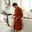 Load image into Gallery viewer, Organic Cotton Extra Heavyweight Terry Long Robe - Terra Cotta