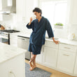 Load image into Gallery viewer, Organic Cotton Extra Heavyweight Kimono Robe Set - Dark Navy