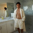 Load image into Gallery viewer, Organic Cotton Extra Heavyweight Kimono Robe Set - Dark White