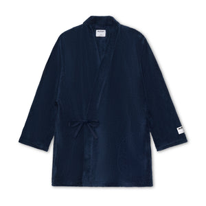 Organic Cotton Extra Heavyweight Kimono Robe Set - Dark Navy
