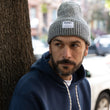 Load image into Gallery viewer, Merino Wool Big Knit Beanie - Navy Melange
