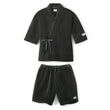 Load image into Gallery viewer, Organic Cotton Extra Heavyweight Kimono Robe Set - Storm Grey
