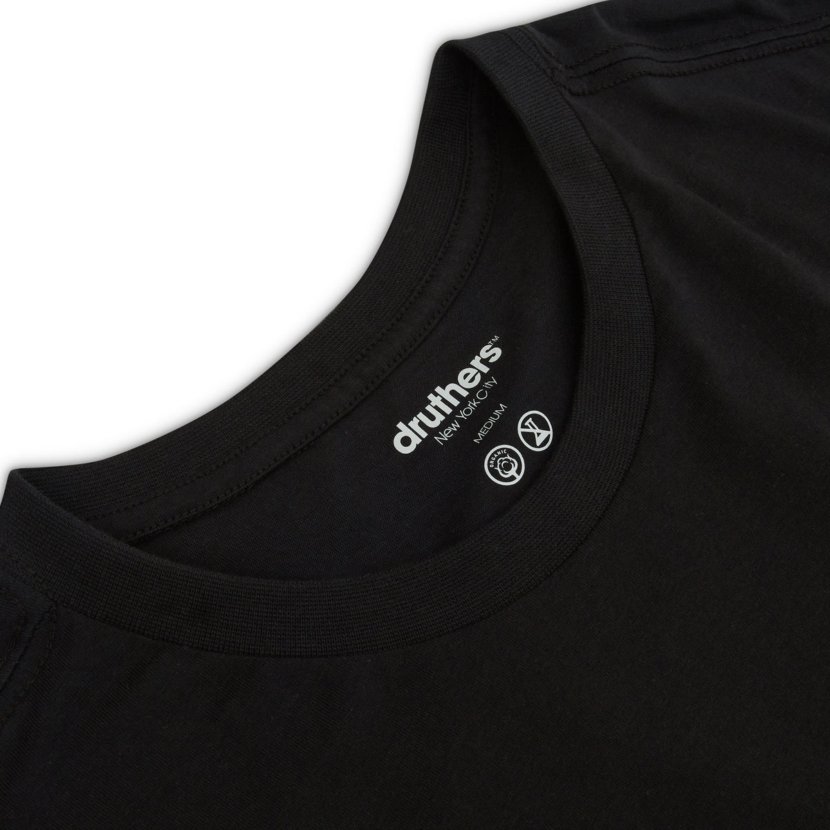 Einkaufsliste GOTS® Certified Organic Druthers T-Shirt – Black NYC Cotton 
