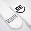 Load image into Gallery viewer, Goudron Marseille Organic Smile Sock - White