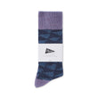 Load image into Gallery viewer, Pilgrim Surf + Supply Merino Wool Pennant Repeat Crew Sock - Blue