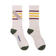 Load image into Gallery viewer, Bodega Everyday Organic Diagonal Stripe Crew Sock - Burgundy