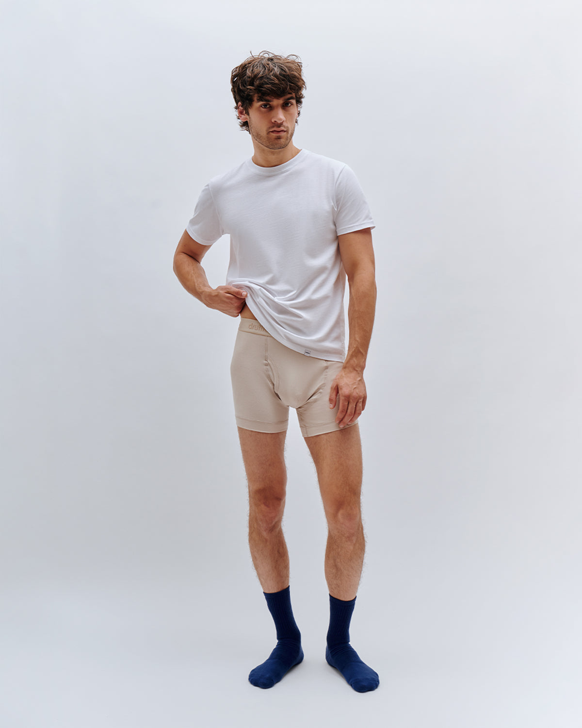 Organic Cotton Boxer Briefs - CHATEAU GREY
