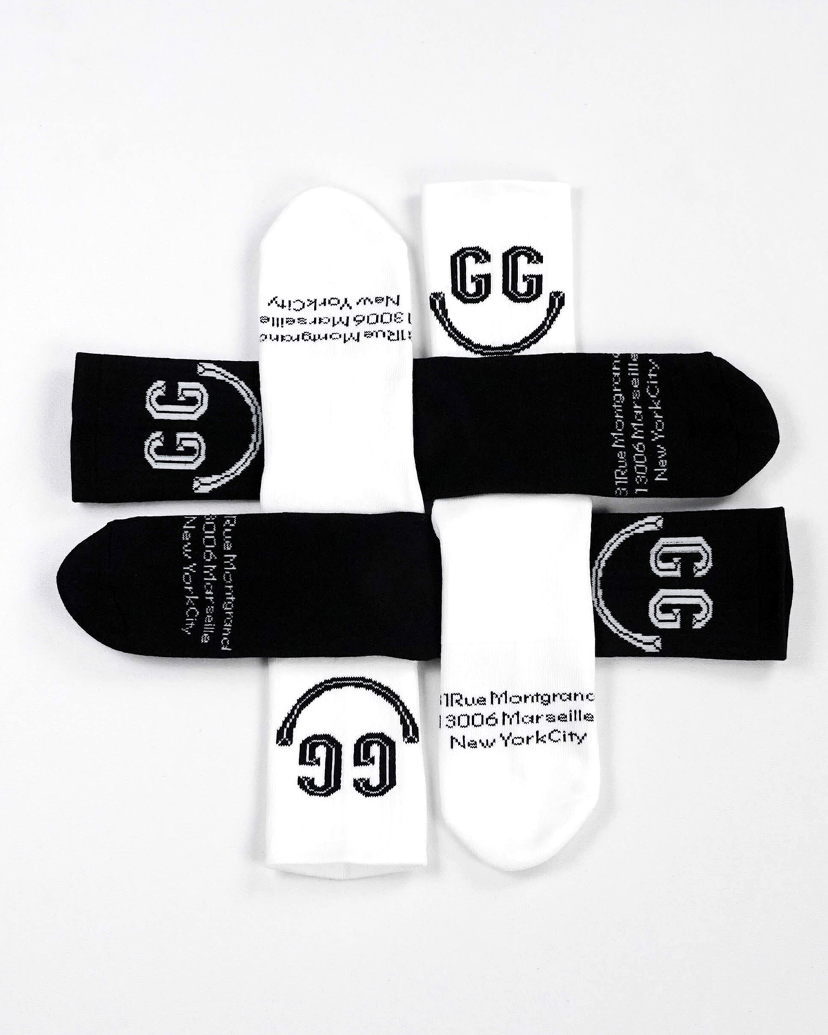 Goudron Marseille Organic Smile Sock - White