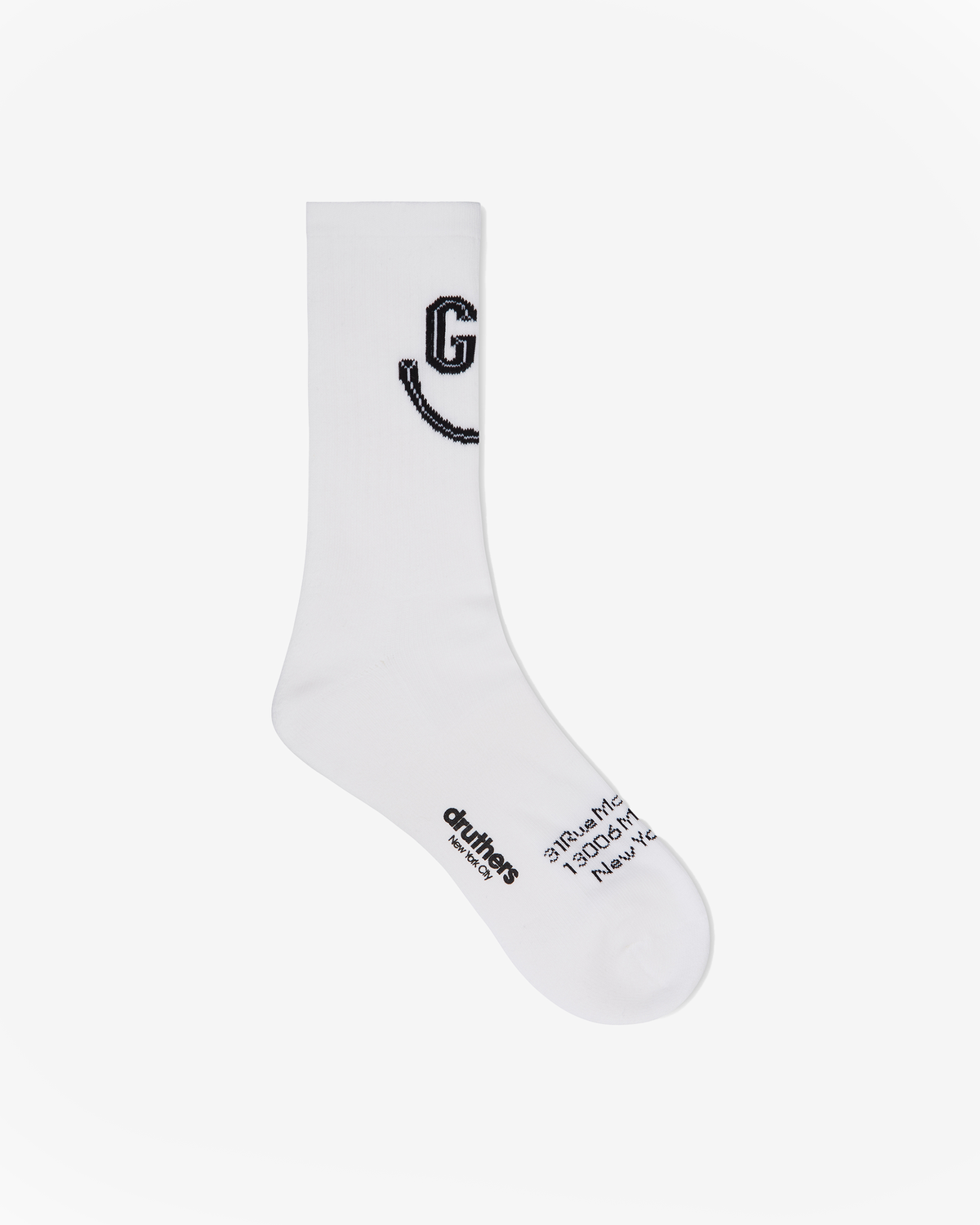 Goudron Marseille Organic Smile Sock - White