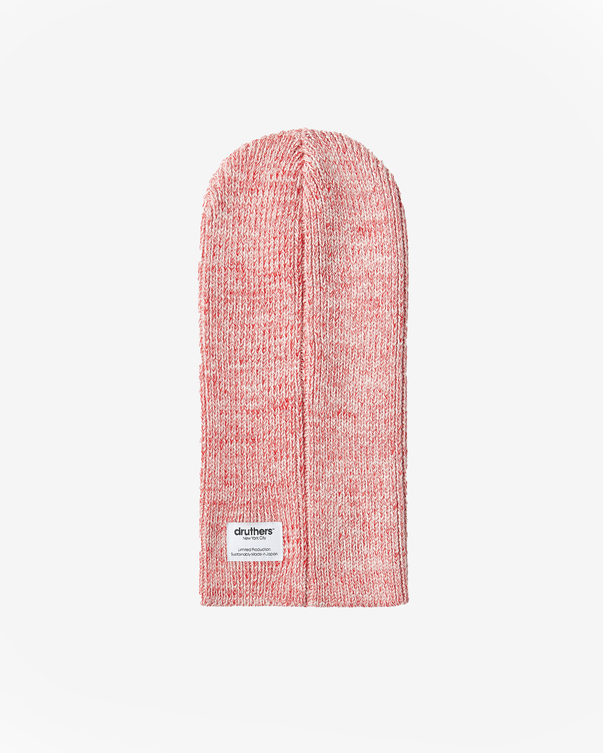 Merino Wool Big Knit Balaclava - Red Melange