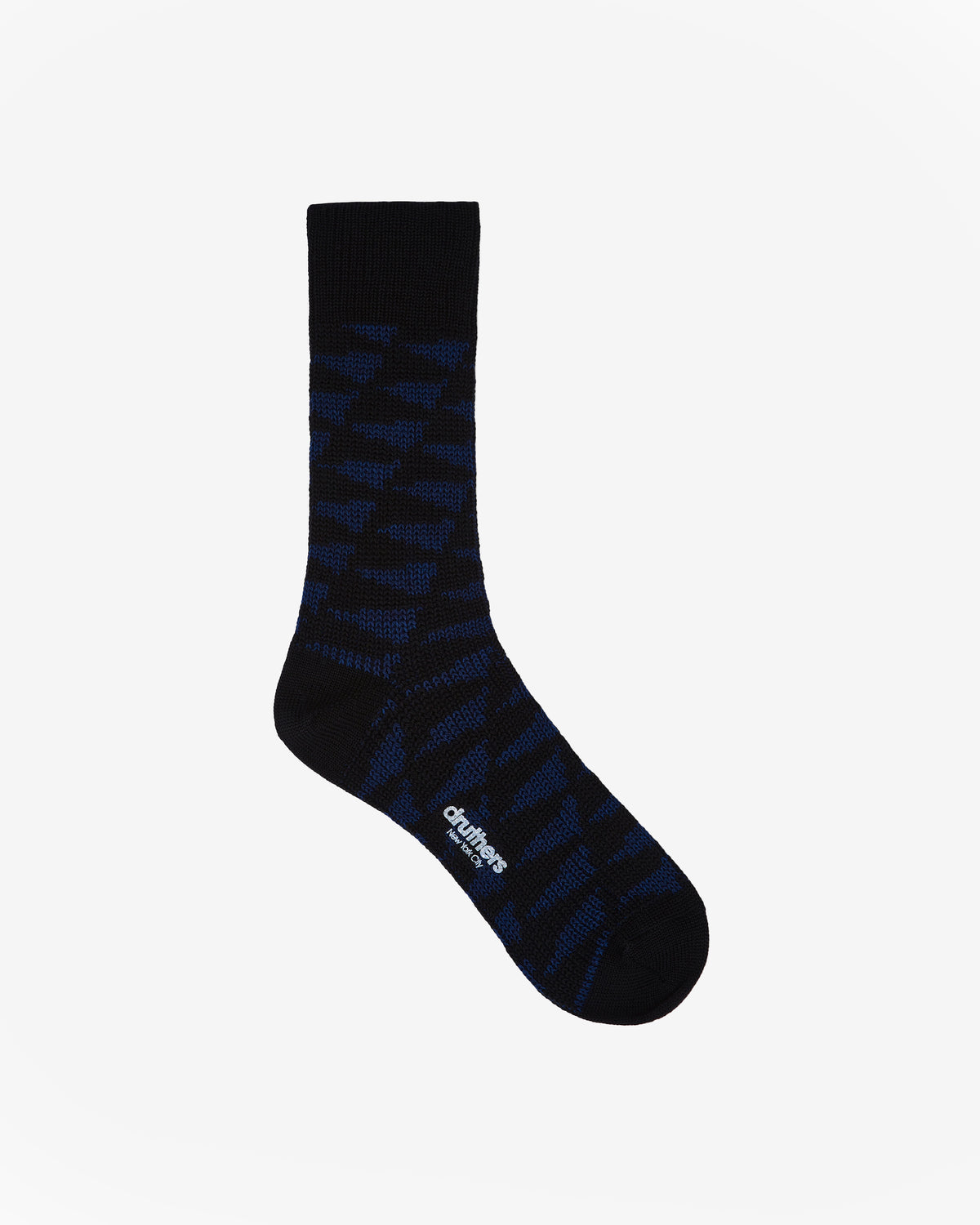 Pilgrim Surf + Supply Merino Wool Pennant Repeat Crew Sock - Black