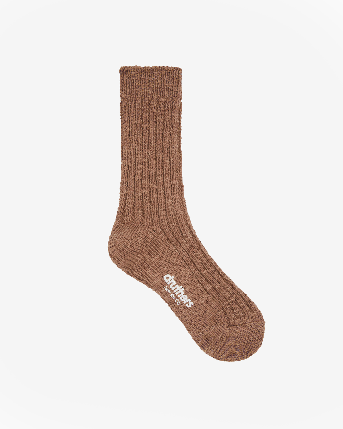 Organic Cotton Rib Slub Crew Sock