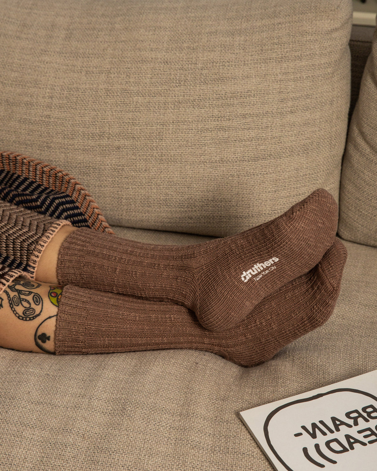 Organic Cotton Rib Slub Crew Sock