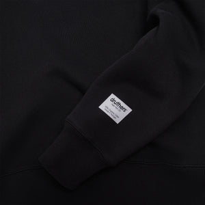 Organic Cotton 500 GSM Brushed French Terry Crewneck Sweatshirt - Caviar