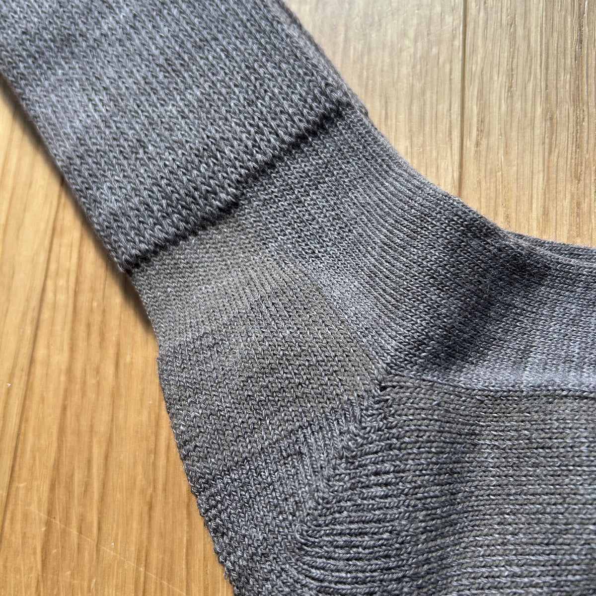 Merino Wool Defender Boot Sock - CHARCOAL - SAMPLE SALE ITEM SET OF 2
