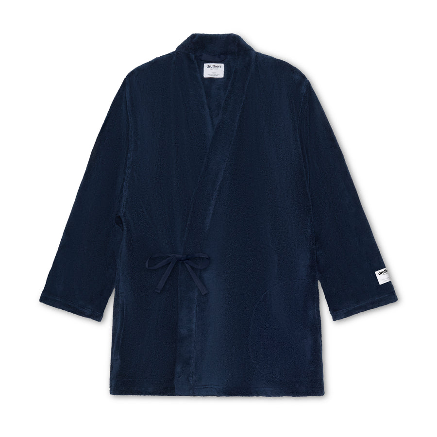 GOTS® Organic Cotton Extra Heavyweight Kimono Robe Set - Dark Navy
