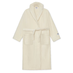 Organic Cotton Extra Heavyweight Terry Long Robe  - Dark White