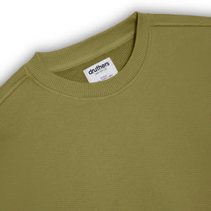 Organic Cotton 685 GSM French Terry Crewneck Sweatshirt - Calliste Green