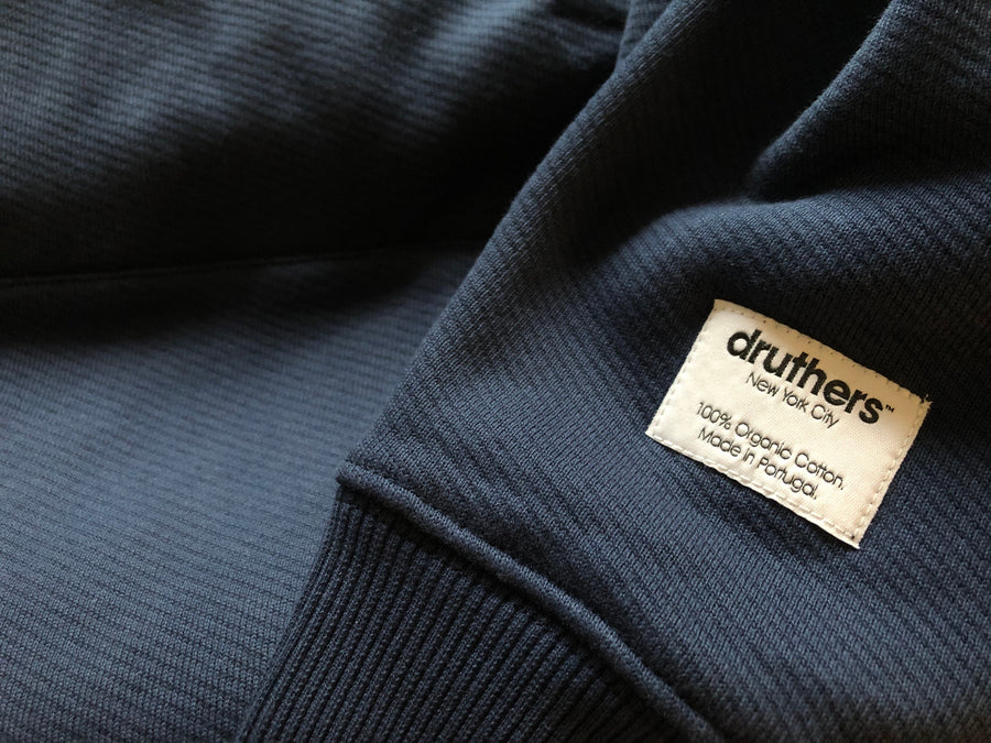 GOTS® Organic Cotton 685 GSM French Terry Crewneck Sweatshirt - Dress Blue