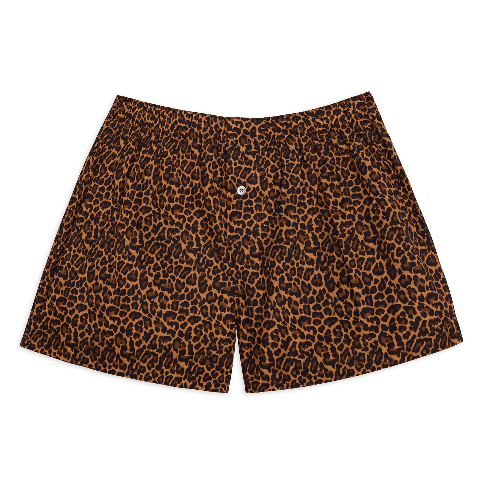 【THM】Leopard shorts Brown　Mサイズ Classic Leopard Print Boxer Shorts – Druthers NYC