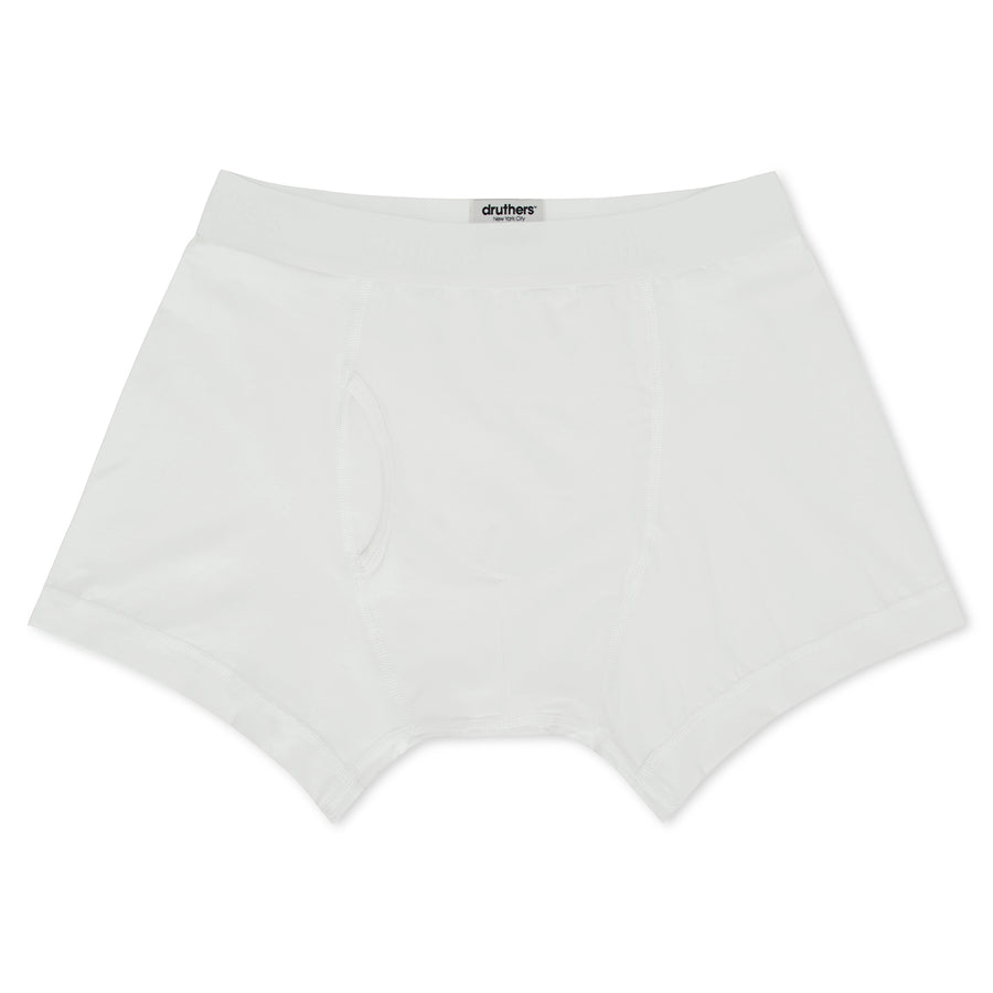 Organic Cotton Boxer Briefs - WHITE
