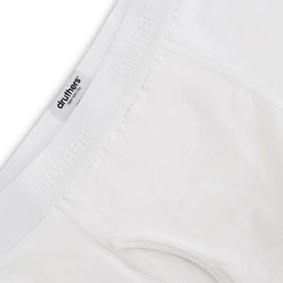 Organic Cotton Boxer Briefs - WHITE