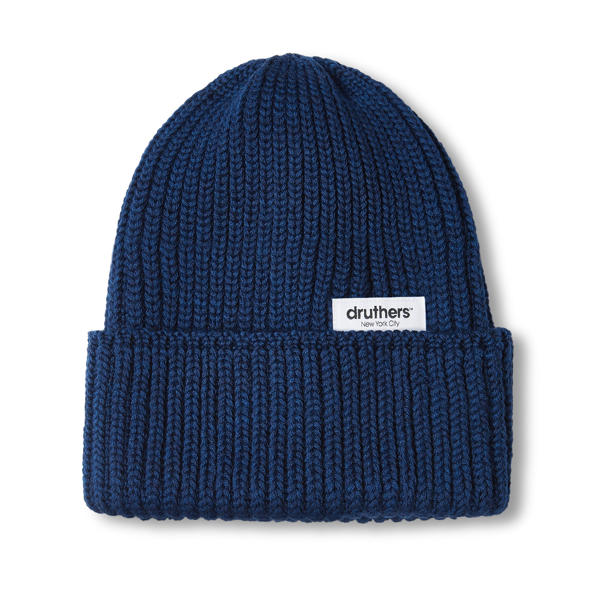 DIE DREI BERGE WOOL BEANIE ネイビー Jacob Plush Merino Beanie – 100% Wool Fleece Lined Warm Winter Hat