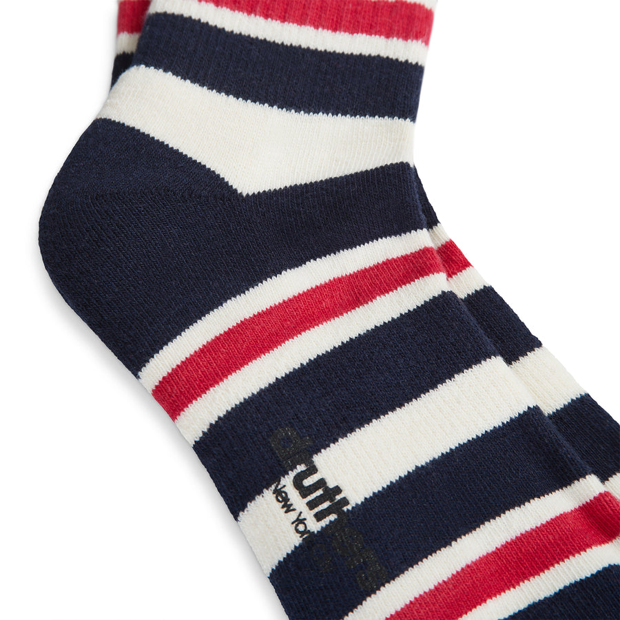 Luxury Yarn Stripe Crew Sock