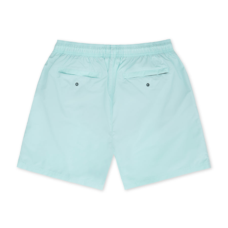 Italian Recycled Nylon Swim Trunk - Aqua