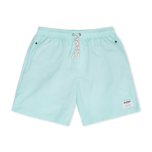 Italian Recycled Nylon Swim Trunk - Aqua