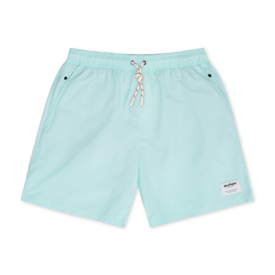 Italian Recycled Nylon Swim Trunk - Aqua