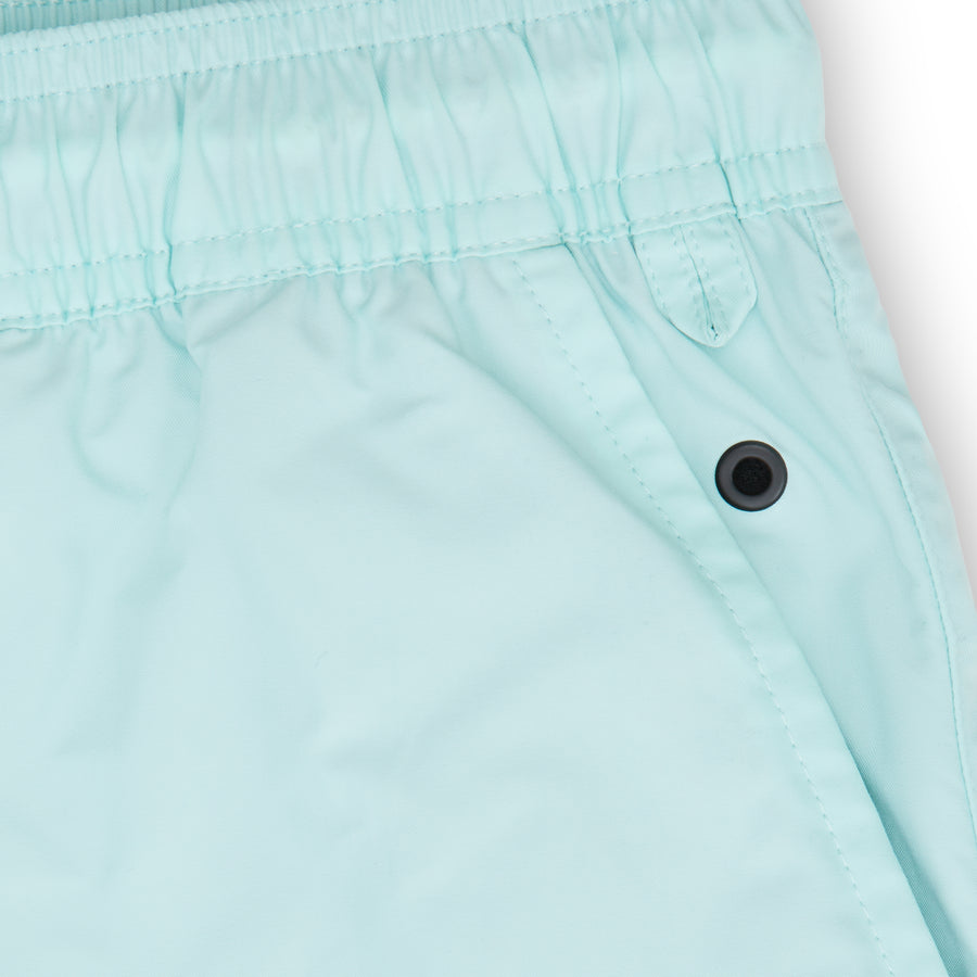 Italian Recycled Nylon Swim Trunk - Aqua