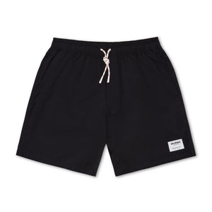 Italian Recycled Nylon Swim Trunk - Black