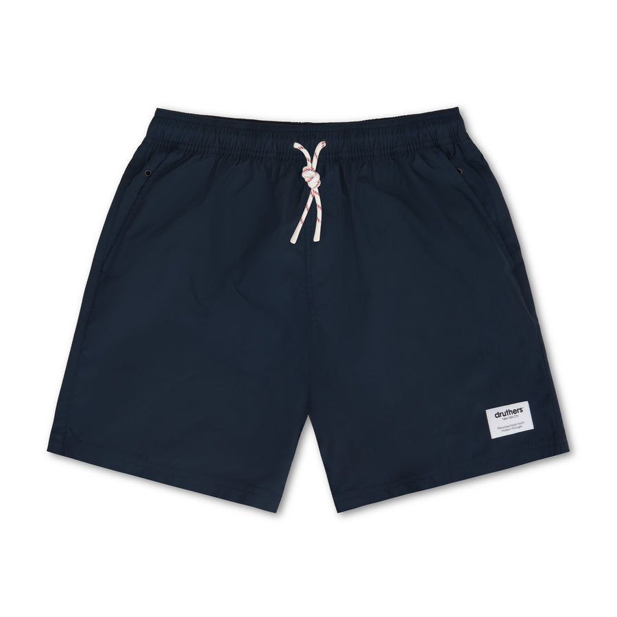 Italian Recycled Nylon Swim Trunk - Navy