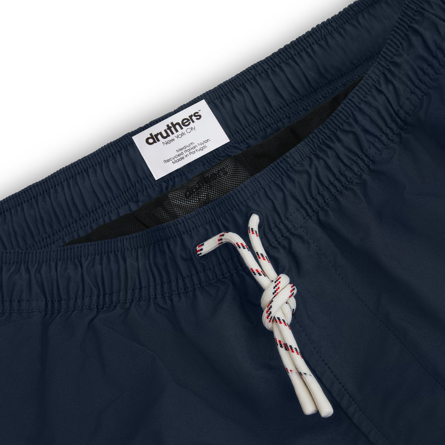 Italian Recycled Nylon Swim Trunk - Navy