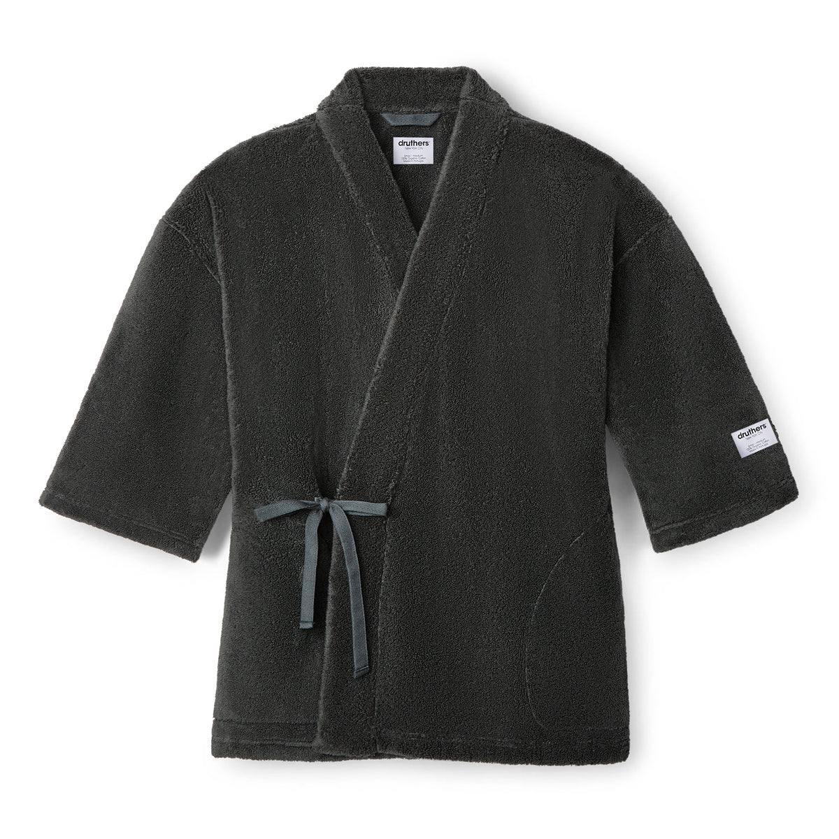 Organic Cotton Extra Heavyweight Kimono Robe Set - Storm Grey