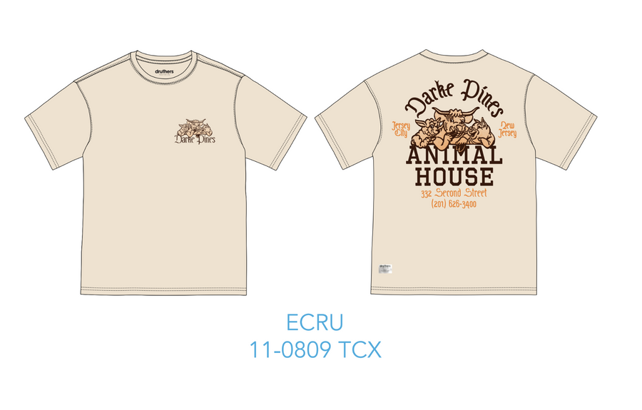 DARKE PINES Organic Cotton T-Shirt - ECRU - HOUSE OF MEATS