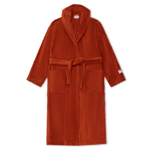 Organic Cotton Extra Heavyweight Terry Long Robe - Terra Cotta