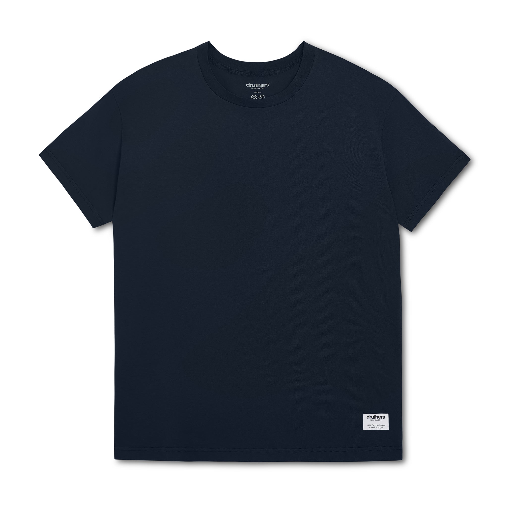 Tシャツ・カットソー REFRIGIWEAR Navy blue cotton Stone shirt Heavyweight Organic Cotton T-Shirt - Dress Blue – Druthers NYC