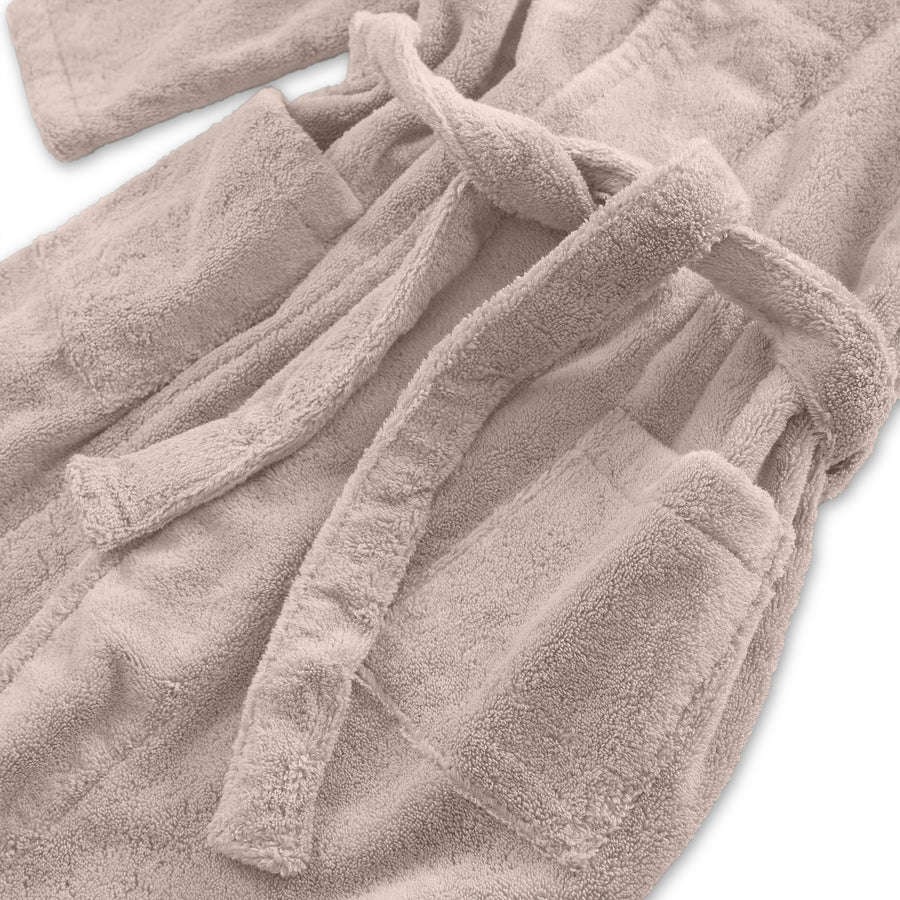 Organic Cotton Extra Heavyweight Terry Long Robe  - Chateau Grey