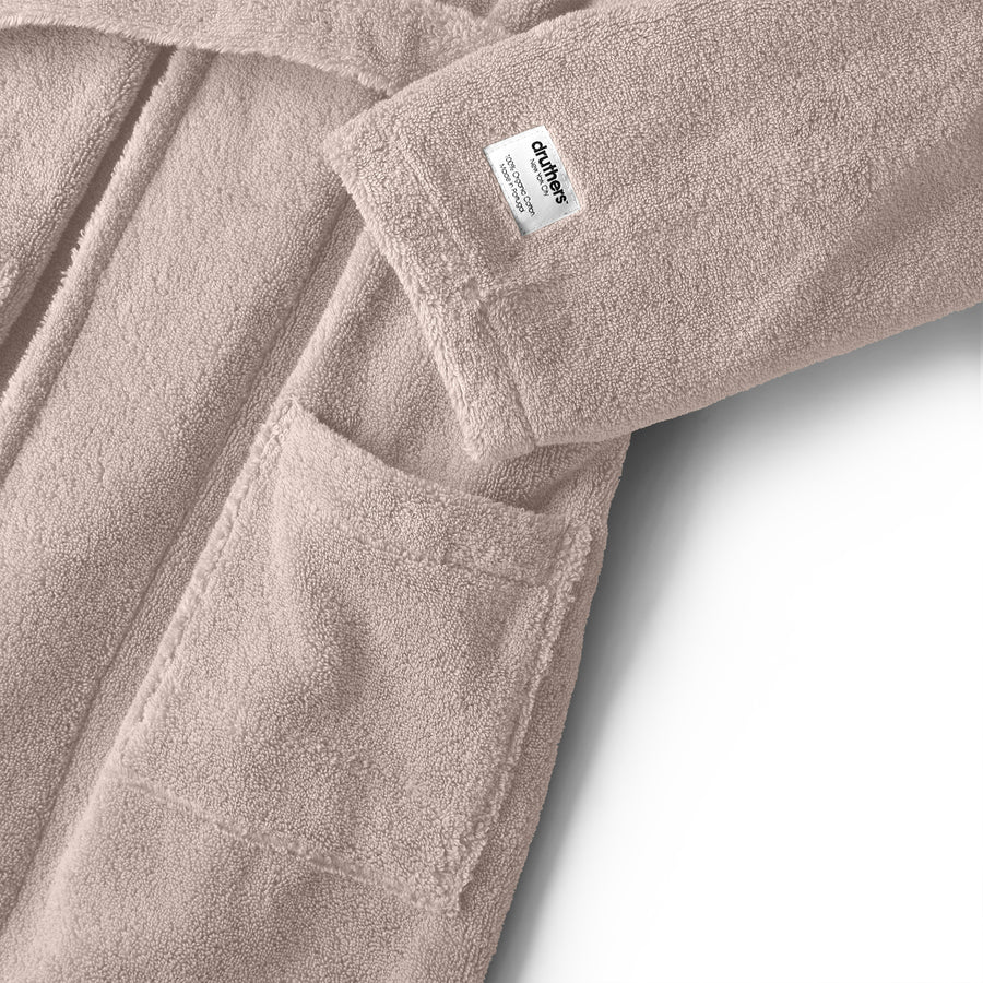 Organic Cotton Extra Heavyweight Terry Long Robe  - Chateau Grey