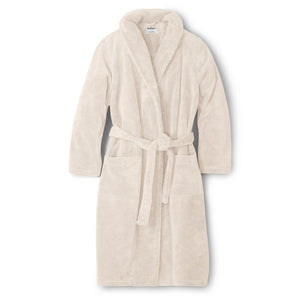 Organic Cotton Extra Heavyweight Terry Long Robe  - Dark White