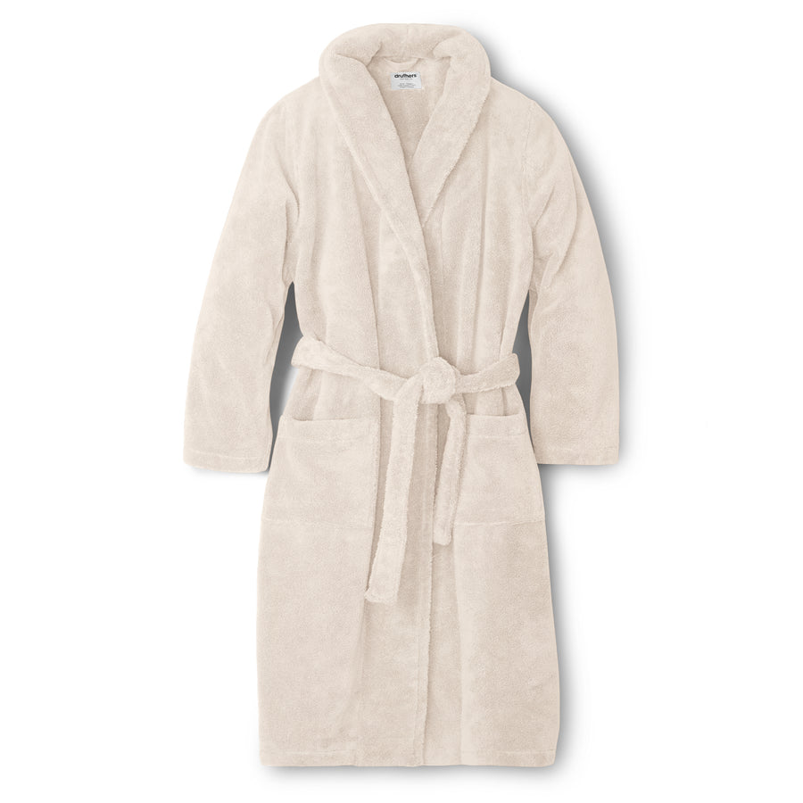 Organic Cotton Extra Heavyweight Terry Long Robe  - Dark White