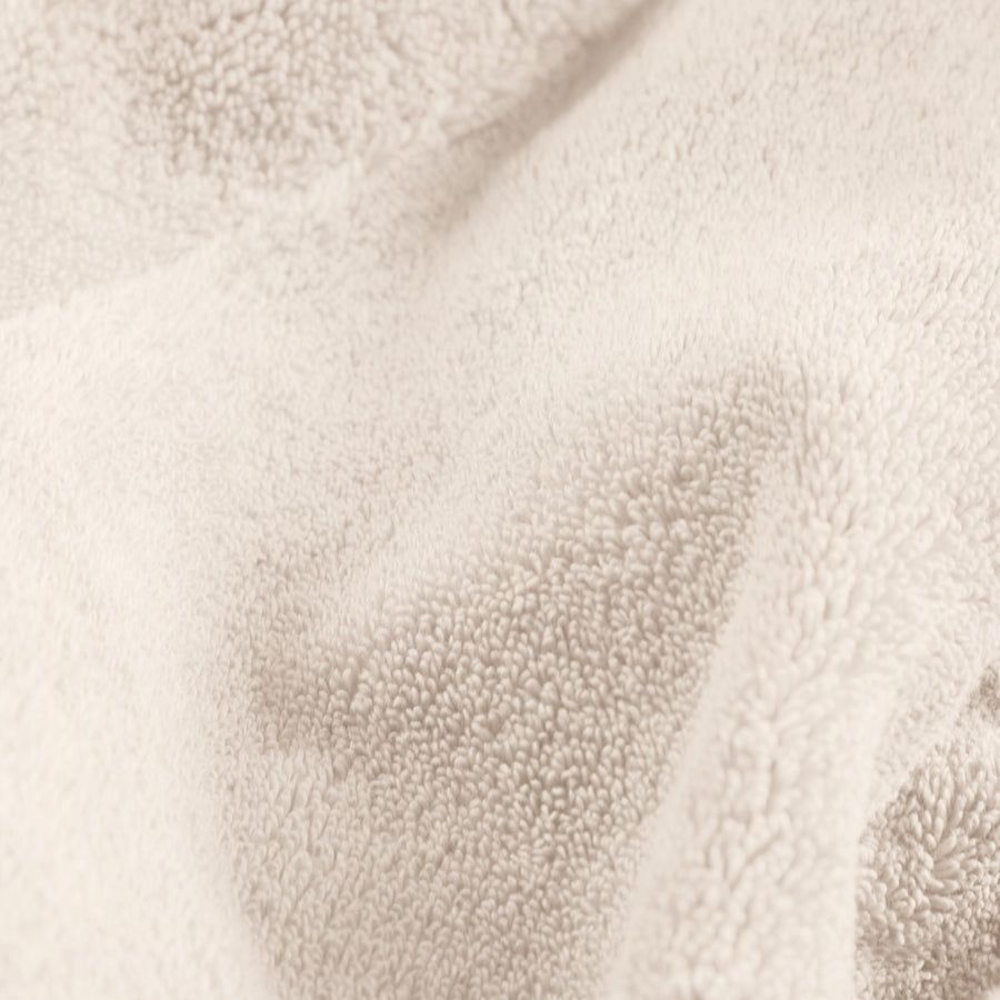 Organic Cotton Extra Heavyweight Terry Long Robe  - Dark White