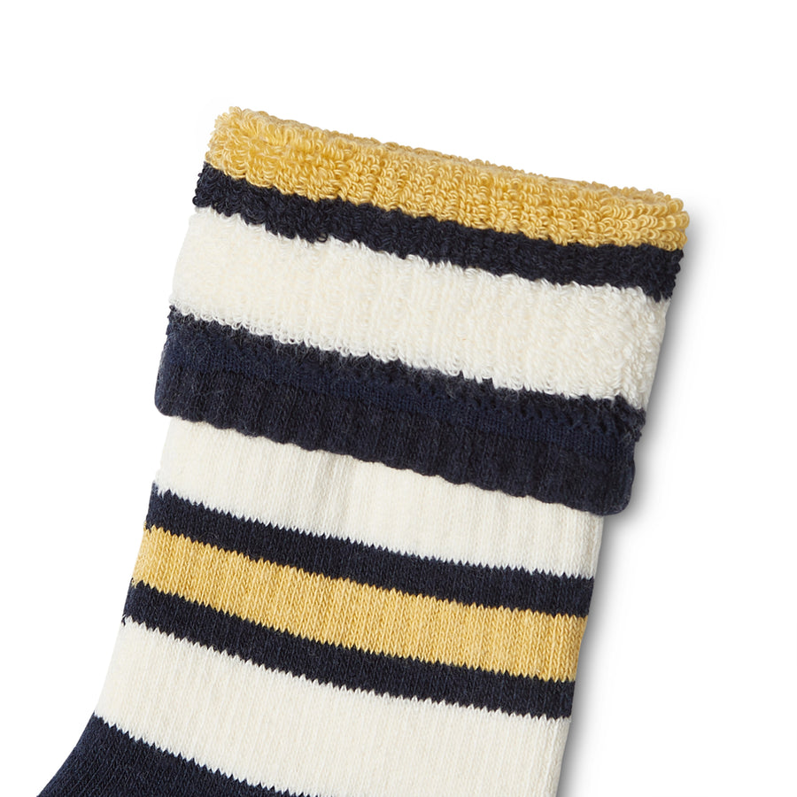 Luxury Yarn Stripe Crew Sock