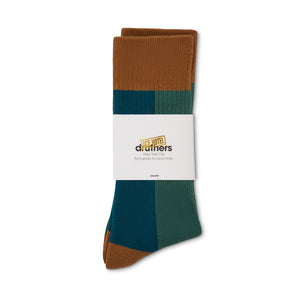 Ace Hotel Organic Cotton Everyday Crew Sock - Sand, Aqua & Seafoam