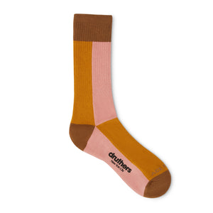 Ace Hotel Organic Cotton Everyday Crew Sock - Sand, Mustard & Rose