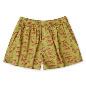 Organic Cotton Gorey Sketch Shroom Boxer Short