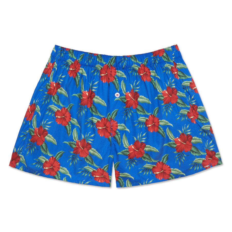 Organic Cotton Hawaiian Print Boxer Short